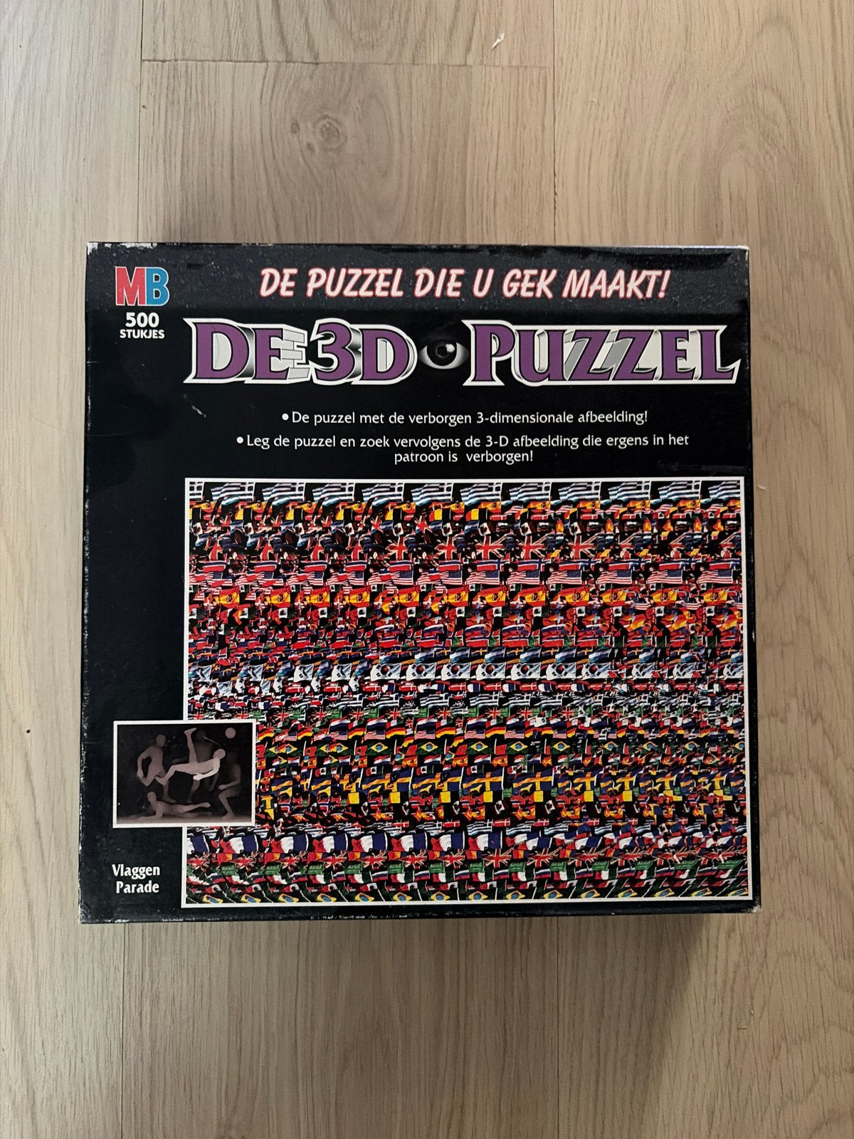 MB 3D Puzzel Vlaggen Parade - 500 stukjes, Hobby en Vrije tijd, Denksport en Puzzels, Ophalen, Gebruikt