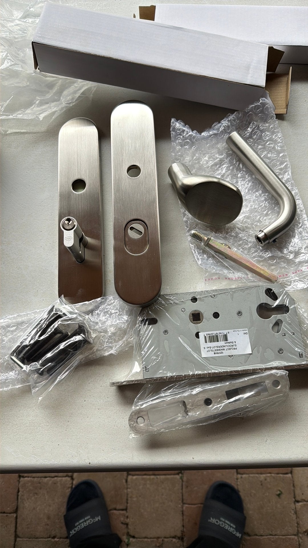 Buitendeurbeslag /greep/kruk PC 72 nieuw, Ophalen, Nieuw, Slot