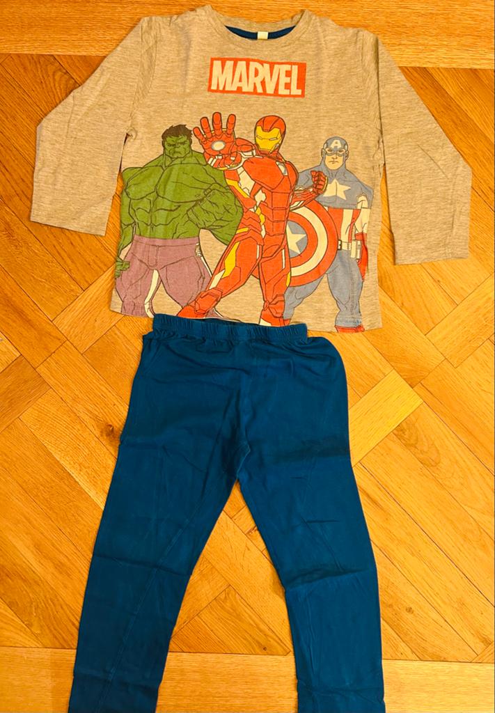 Marvel Avengers Pyjama Set Maat 110/116, Ophalen of Verzenden, Gebruikt, Jongen, Nacht- of Onderkleding