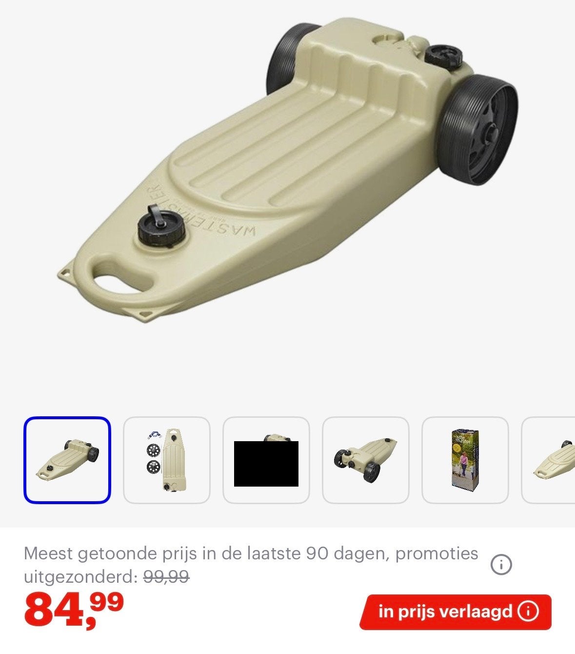 Wastemaster vuilwatertank voor caravan en camper, Caravans en Kamperen, Ophalen, Gebruikt