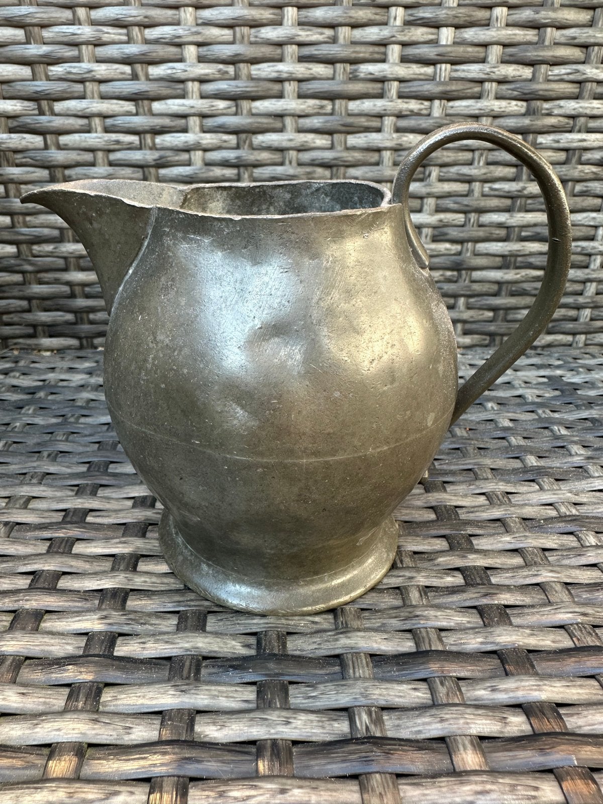 Antieke tinnen kan - Vintage schenkkan, Antiek en Kunst, Verzenden