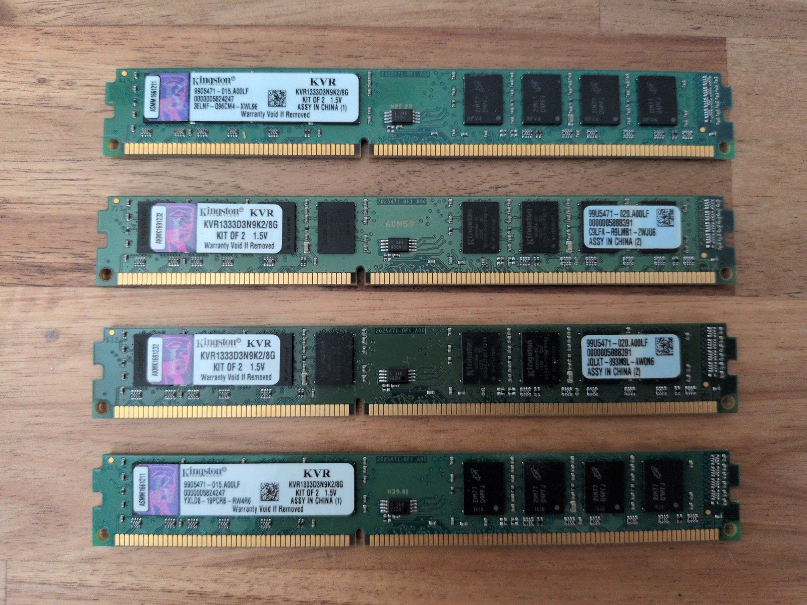 Kingston KVR DDR3 RAM Geheugen (4x4GB) - Zo goed als nieuw, Server, DDR3, Ophalen of Verzenden, Zo goed als nieuw
