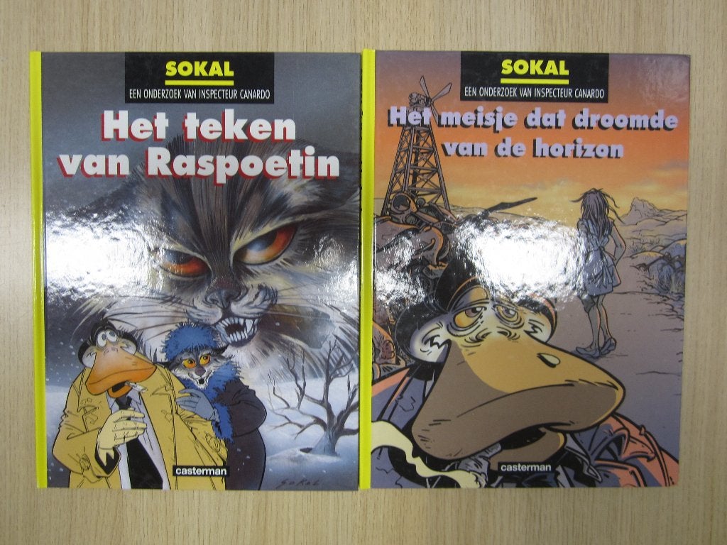 Inspecteur Canardo, 2 HC, Sokal, Het teken van Raspoetin, +, Boeken, Meerdere stripboeken, Ophalen of Verzenden, Zo goed als nieuw