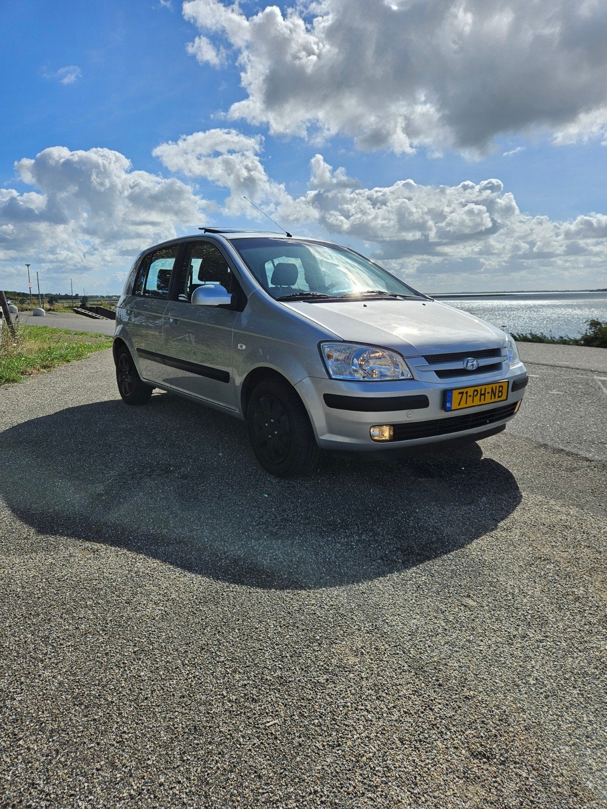 Hyundai Getz 1.3 5DRS 2004, airco, Elek. ramen, dakraam, Voorwielaandrijving, 40 €/maand, 4 cilinders, Metallic lak