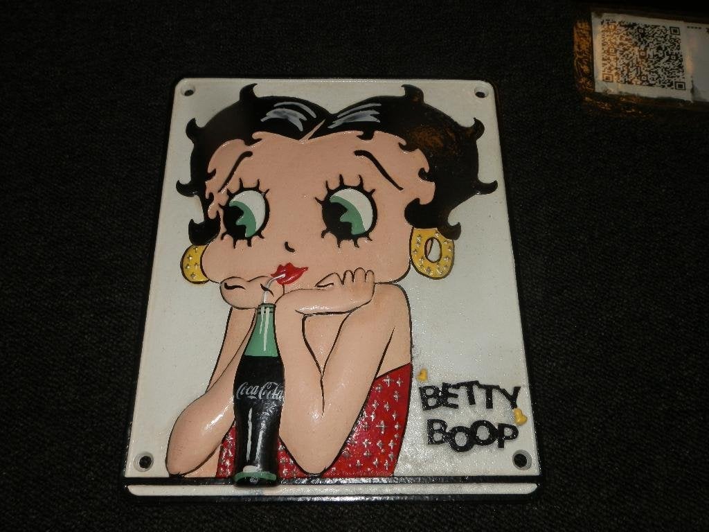 Gietijzeren decoratiebord Betty Boop, Ophalen of Verzenden, Nieuw