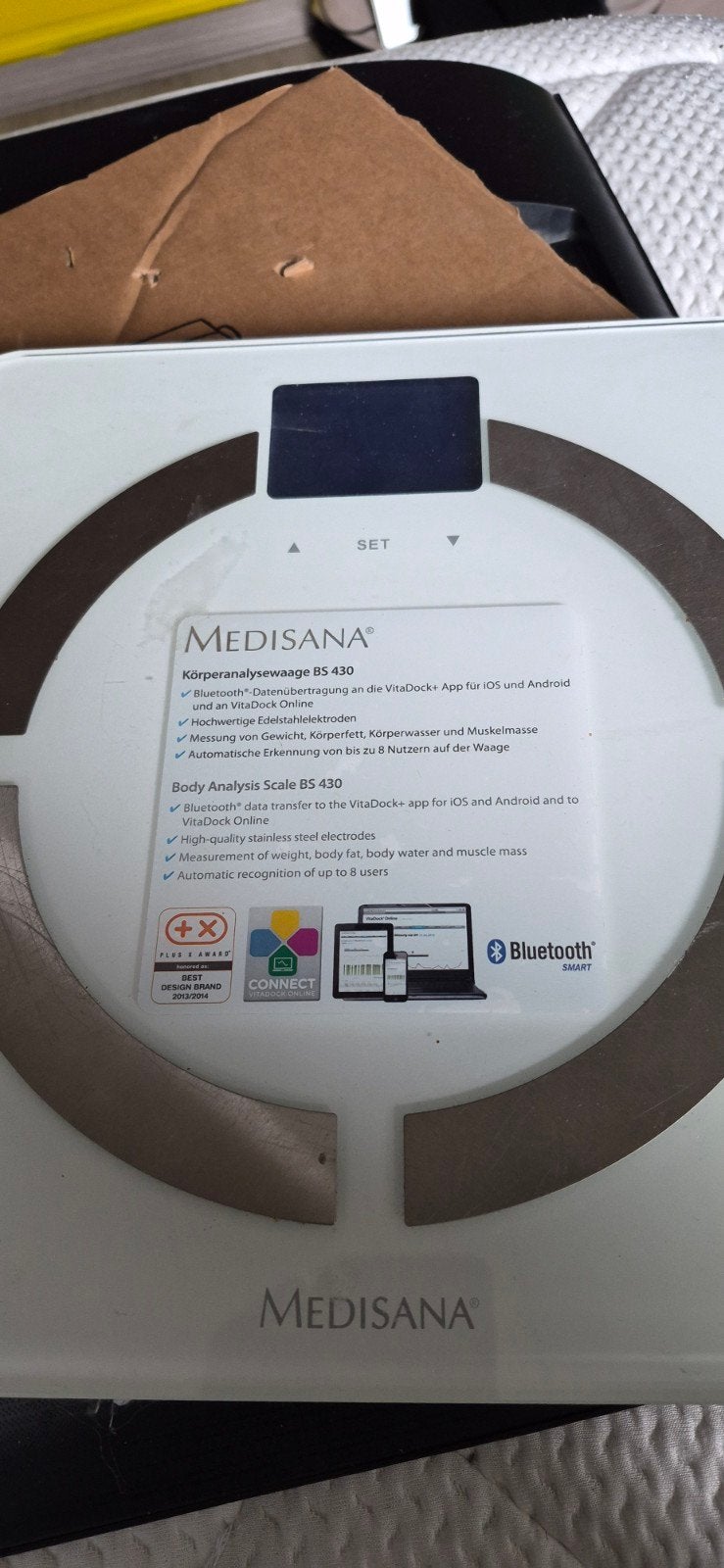 Medisana BS 430 Lichaamsanalyseweegschaal - in goede staat, Gebruikt, 100 kg of meer, Ophalen of Verzenden, Digitaal