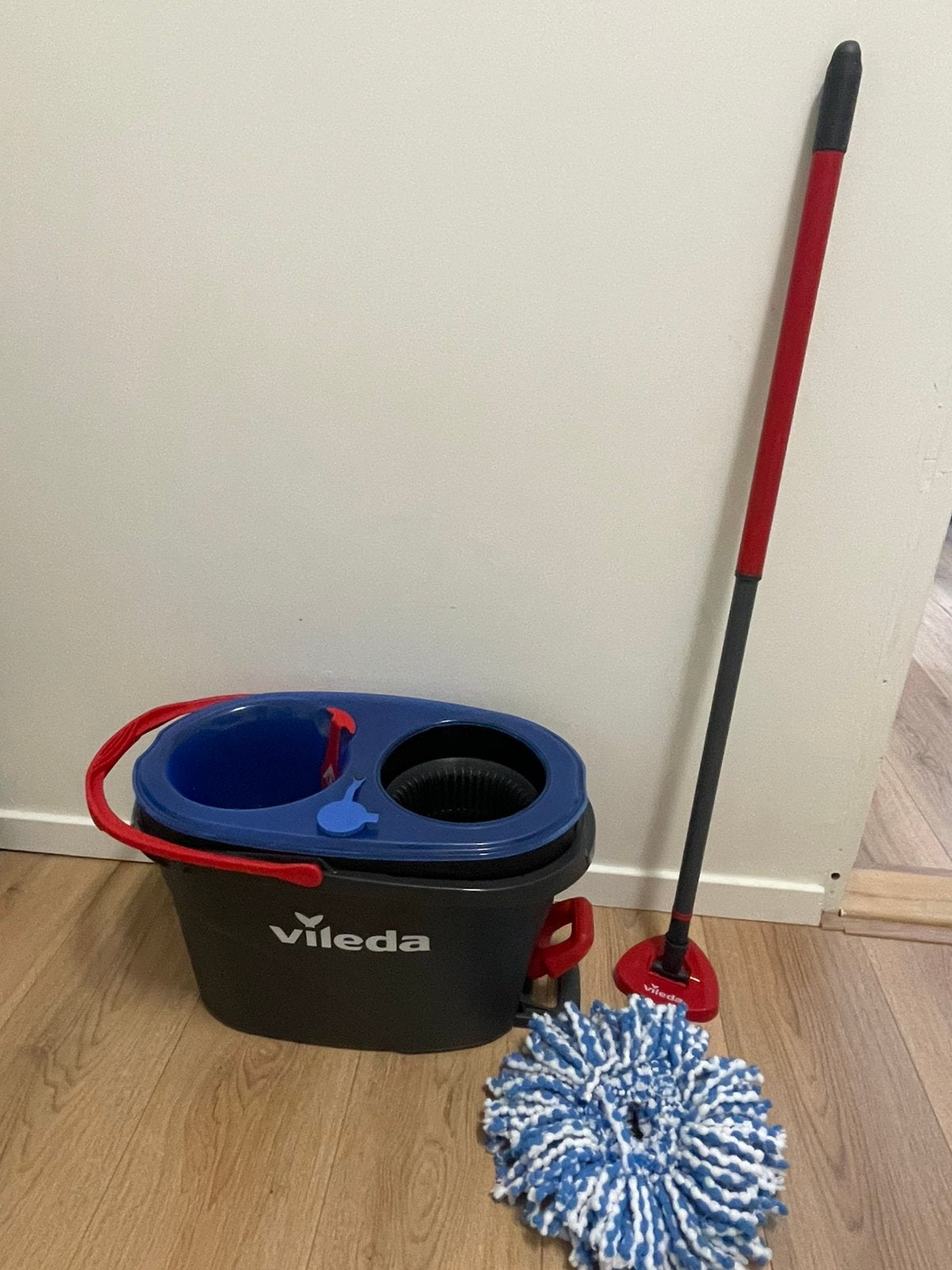 Vileda dweil Spin Mop set, Ophalen, Dweilemmer, -bak, of -wagen