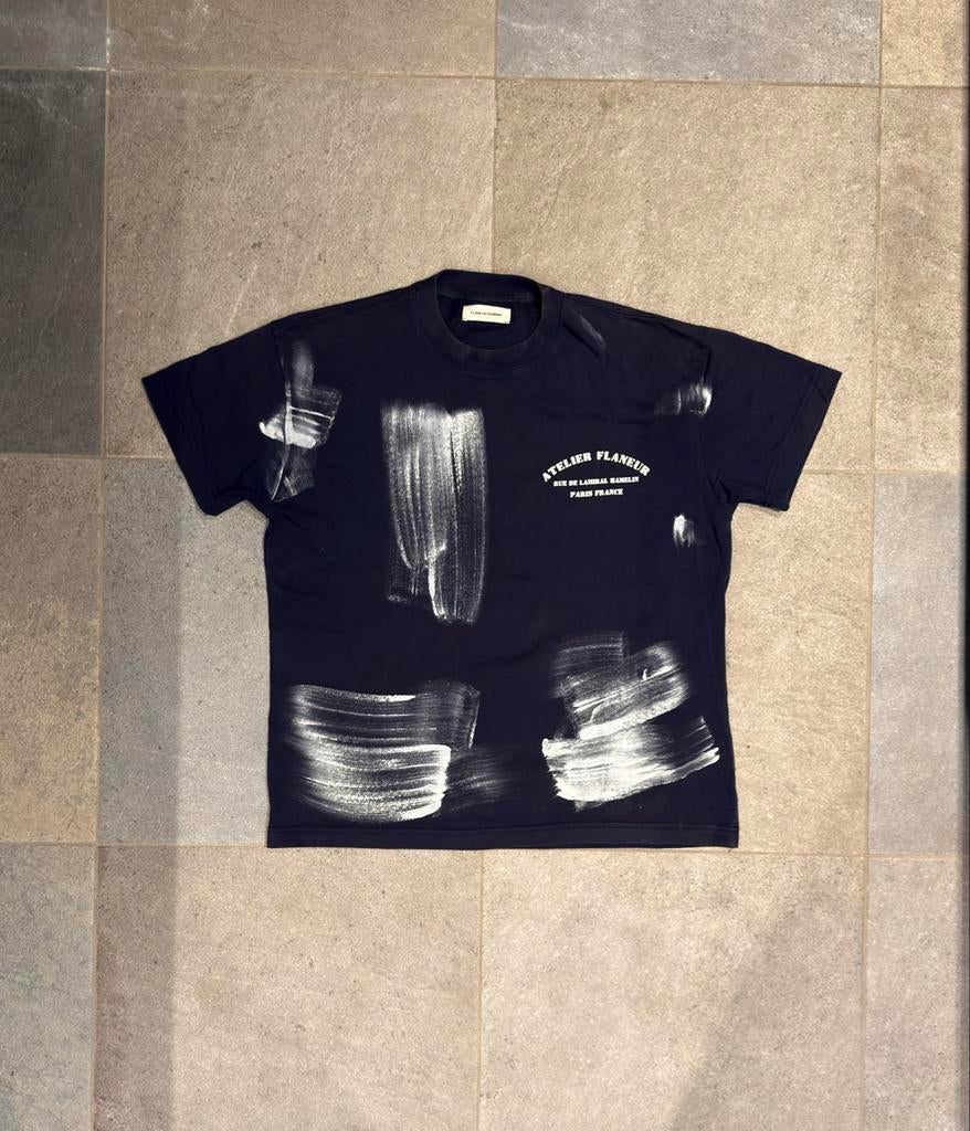 Flaneur Homme T-shirt, Kleding | Heren, T-shirts, Verzenden, Gedragen, Maat 48/50 (M), Zwart