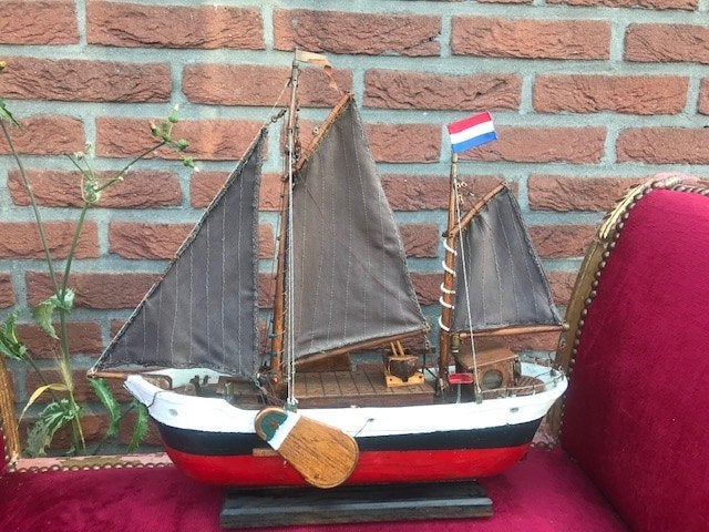 fraai oud scheepsmodel, handwerk, Antiek en Kunst, Ophalen of Verzenden