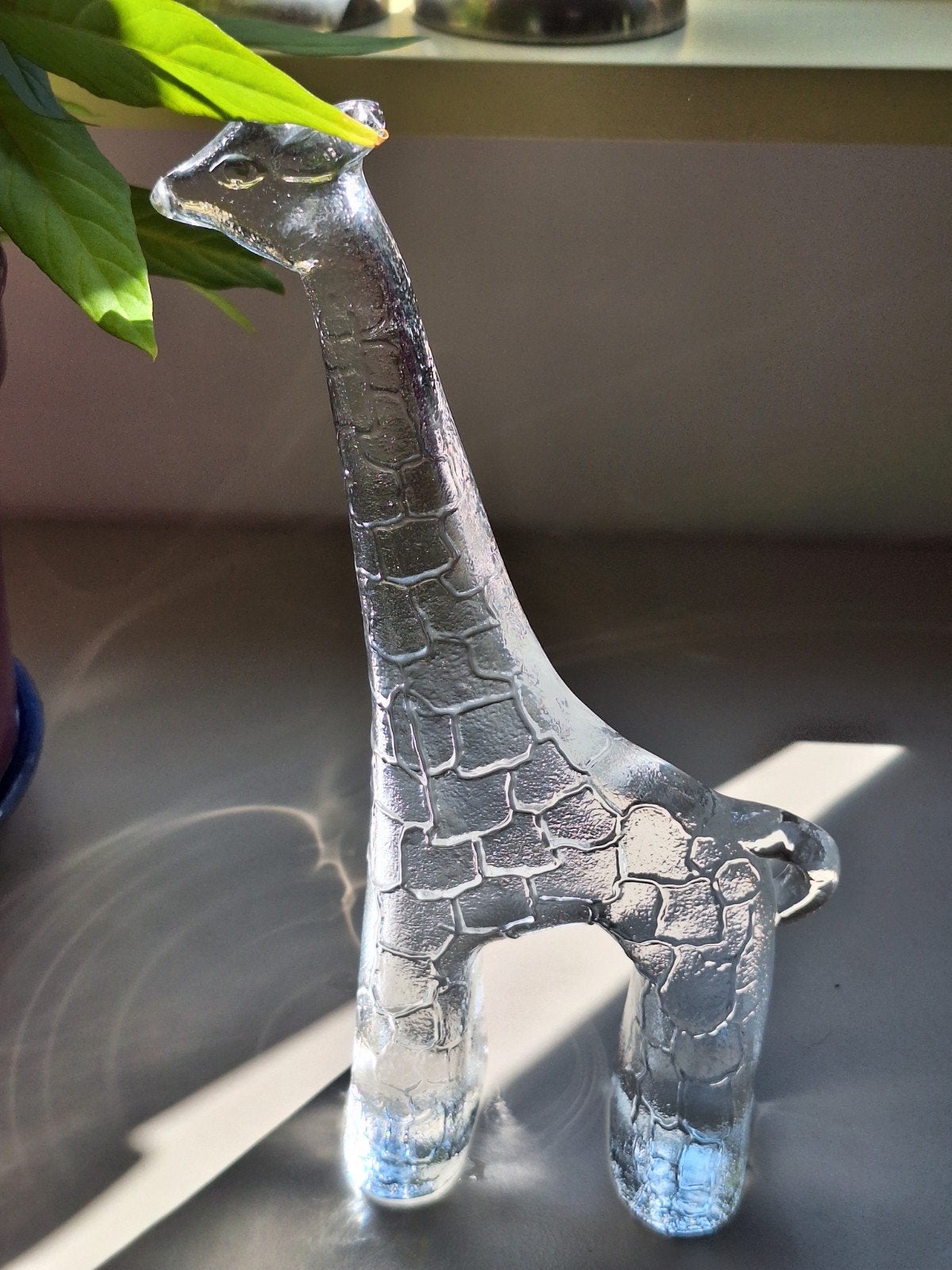 Bertil Vallien-Kosta Boda-Zoo-serie-Giraf-Ice Art Glass, Antiek en Kunst, Ophalen of Verzenden