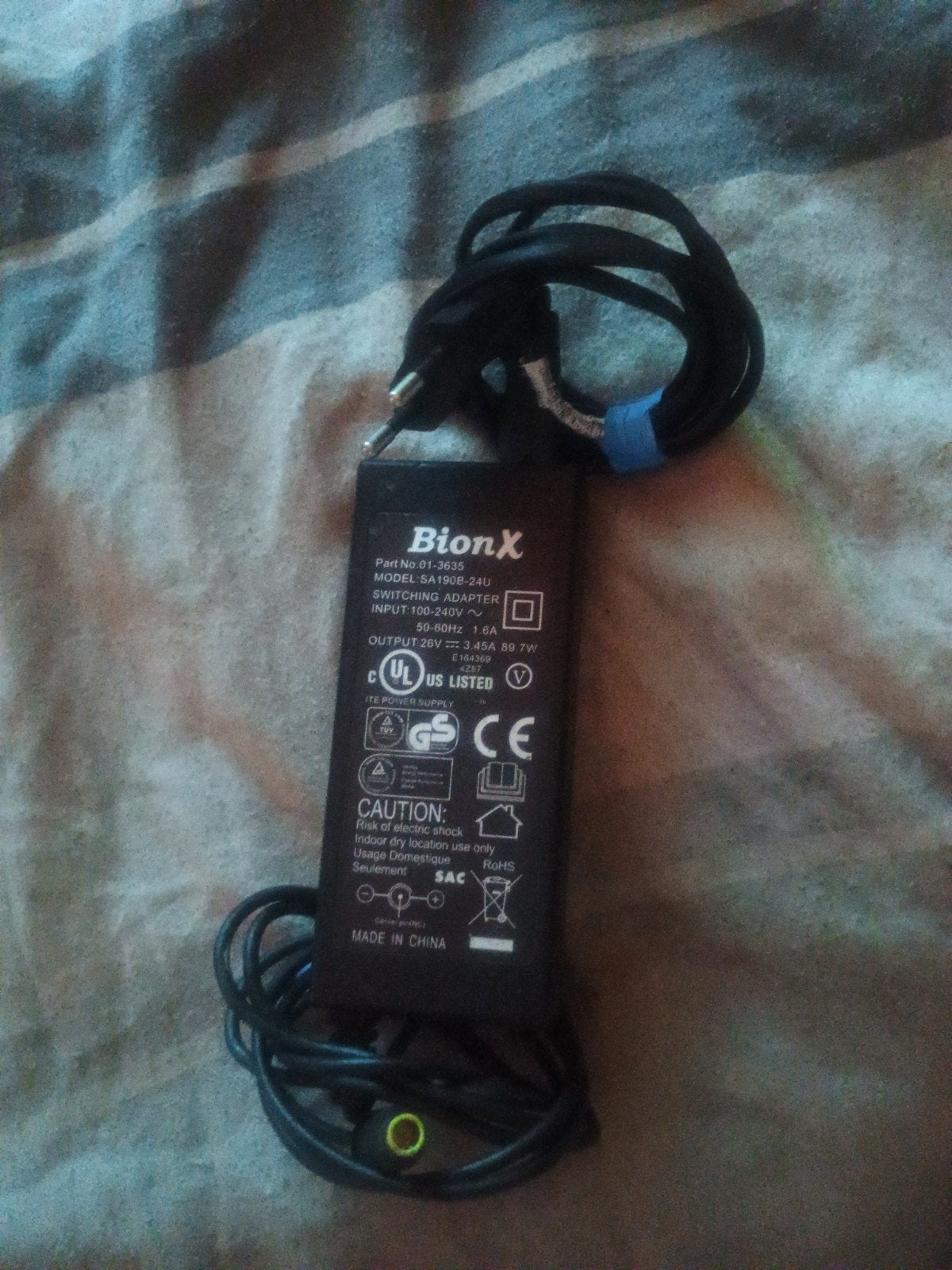 BionX SA190B-24U Oplader/Adapter 26V 3.45A 89.7W, Ophalen of Verzenden, Nieuw