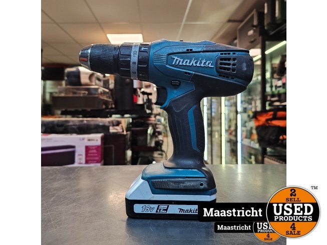 Makita HP457D Boormachine 18v 1.5Ah | Excl Oplader - In Goed, Doe-het-zelf en Verbouw, Makita, Zo goed als nieuw, Support@makita.com