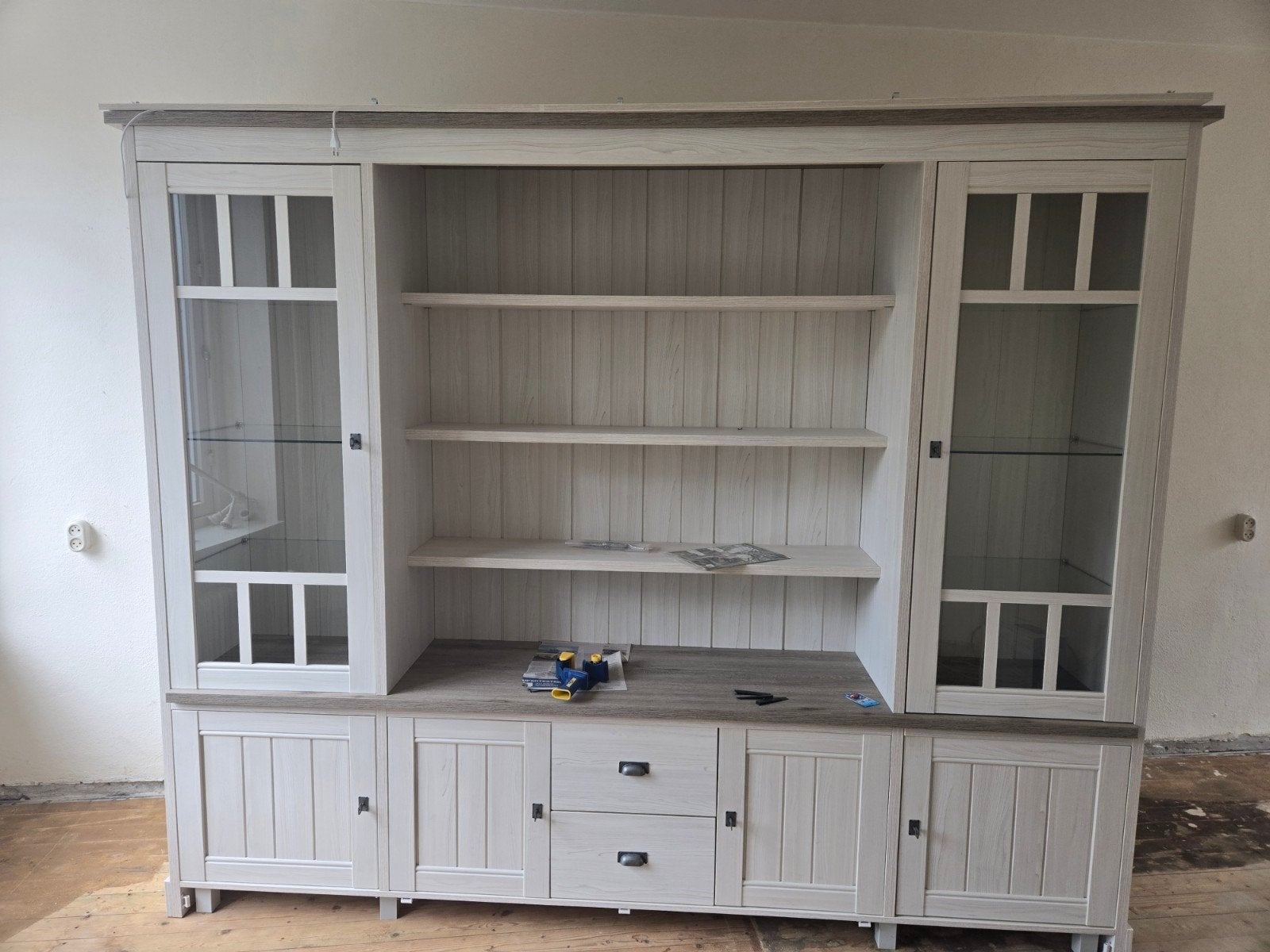 Wandkast Vitrine York 258 cm
