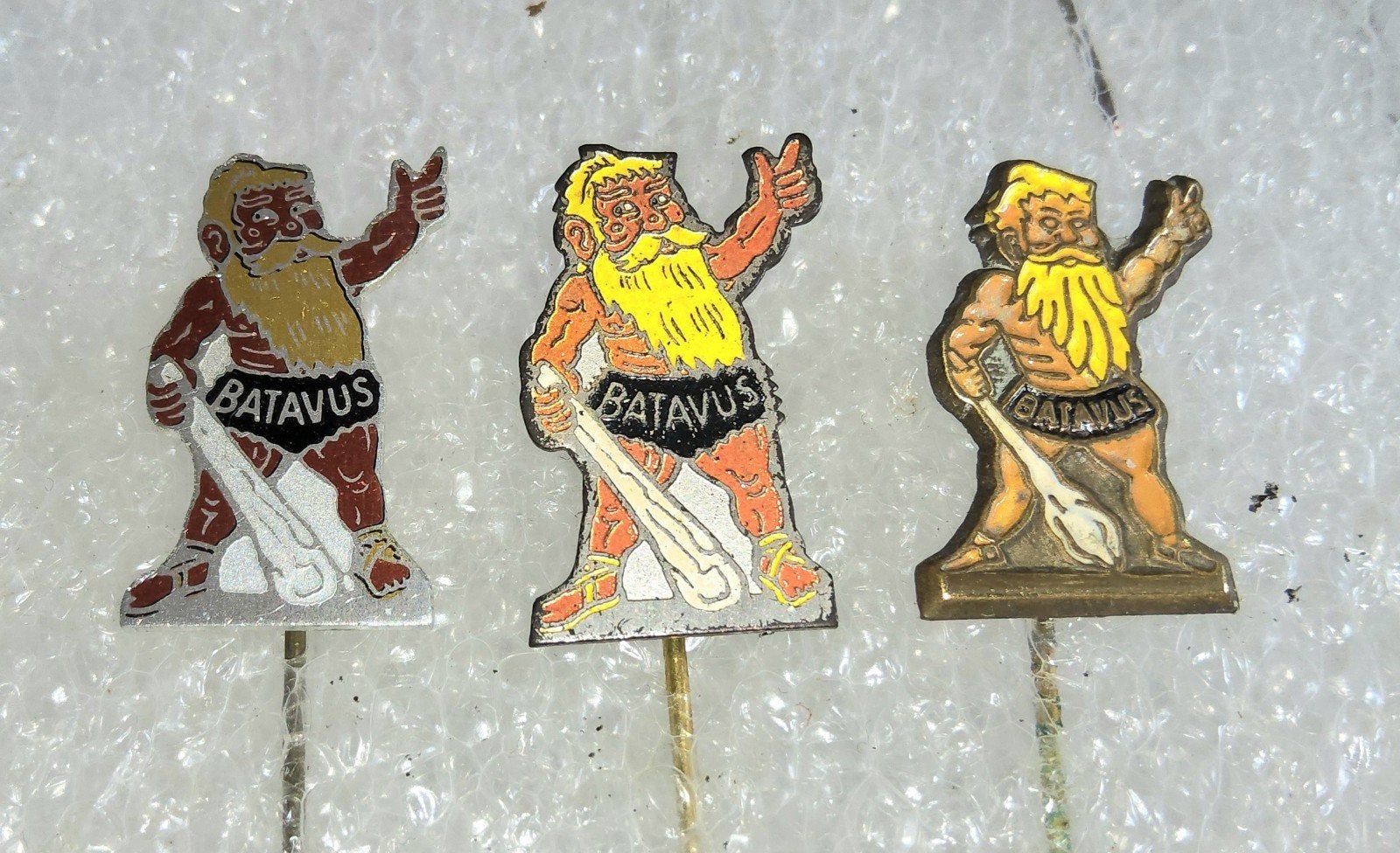 3 Vintage Batavus Rijwielen Speldjes, Ophalen of Verzenden, Gebruikt, Merk, Speldje of Pin