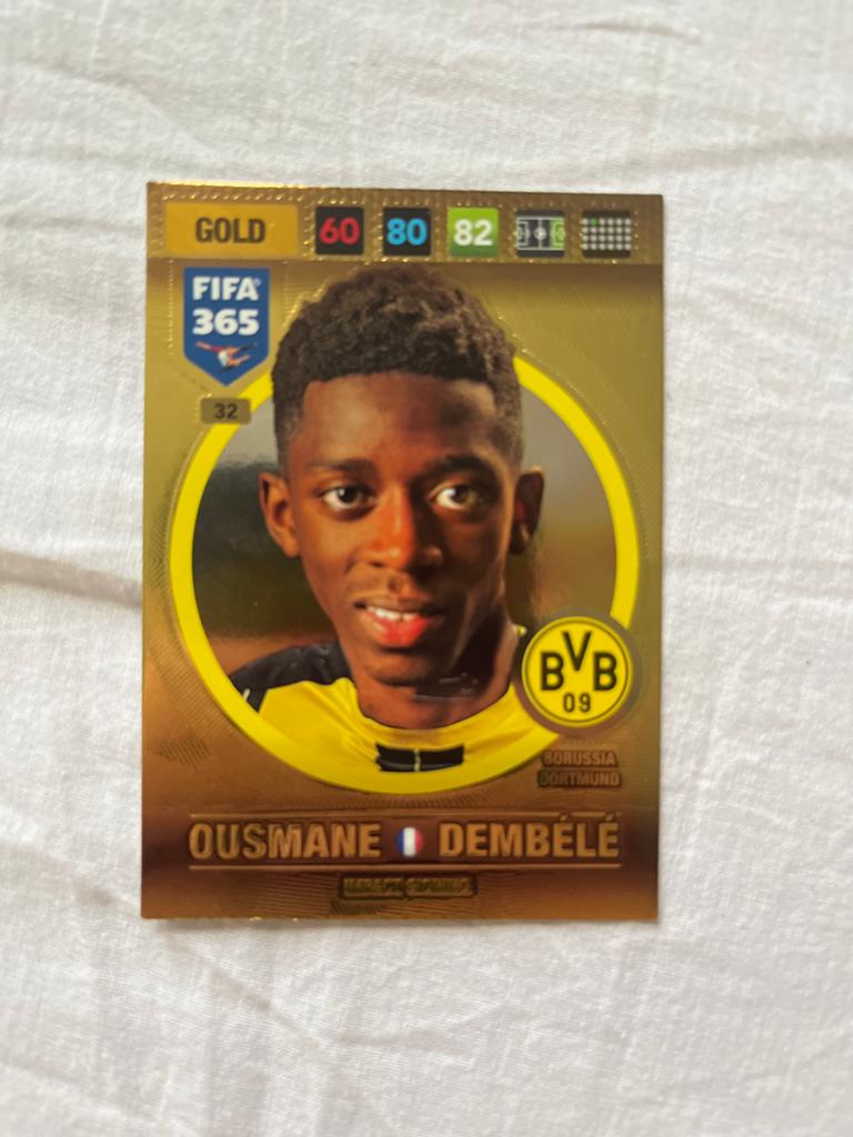 Ousmane Dembélé FIFA 365 Gold Spelerskaart Borussia Dortmund, Ophalen of Verzenden, Zo goed als nieuw, Buitenlandse clubs, Spelerskaart