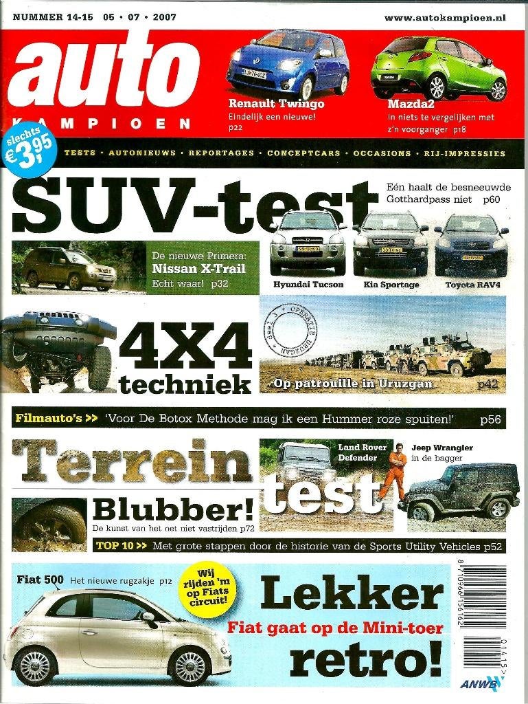 Autokampioen test Hyundai Tucson,Kia Sportage,Toyota Rav4, Ophalen of Verzenden, Gelezen, Overige merken