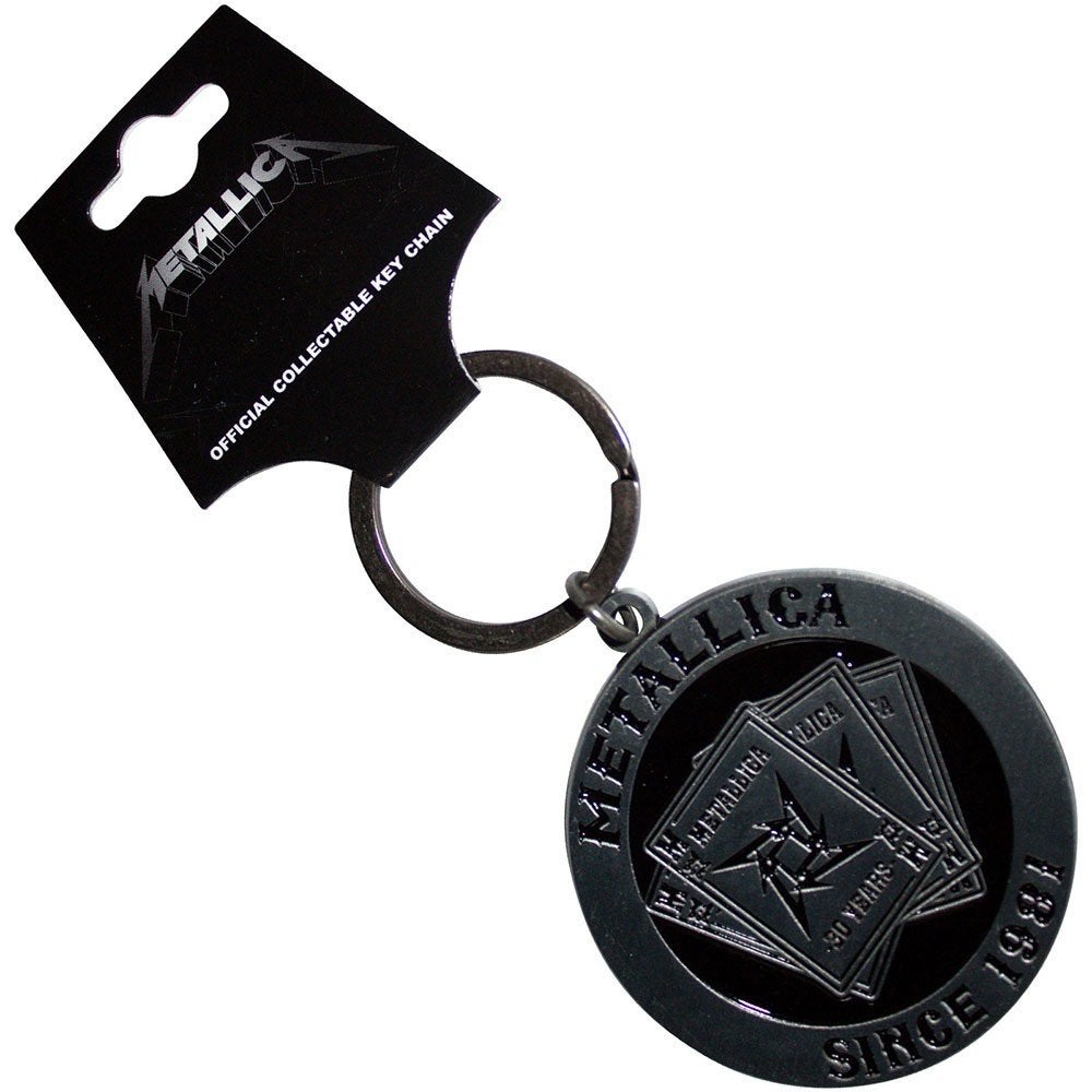 Metallica 30th rond sleutelhanger van metaal keychain hanger