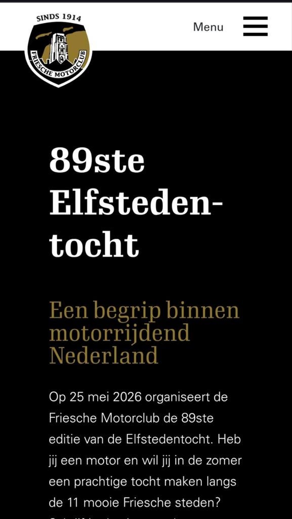 Kaart te koop motor elfstedentocht groep 6.30/7.00, Eén persoon