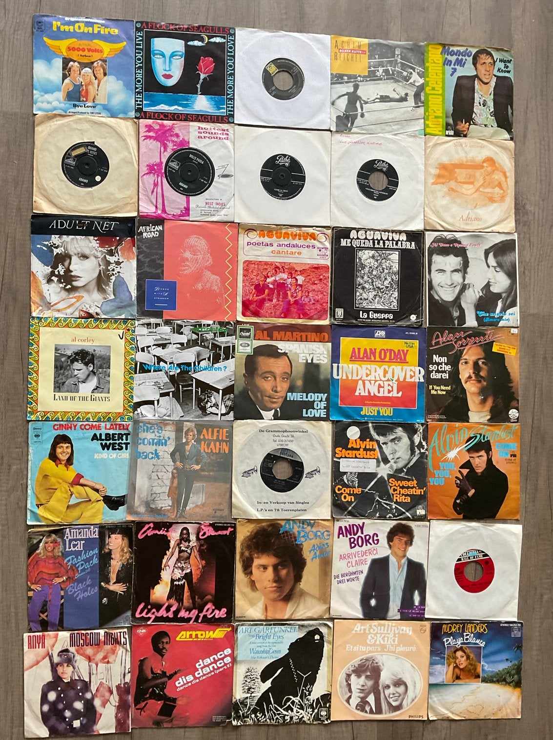 Grote collectie Pop vinyl singles - Diverse artiesten (35st), Ophalen of Verzenden, Gebruikt