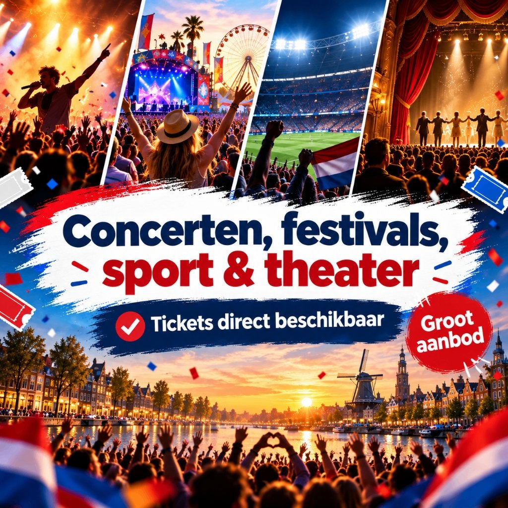Tickets voor concerten, festivals, sport & events, Drie personen of meer, December