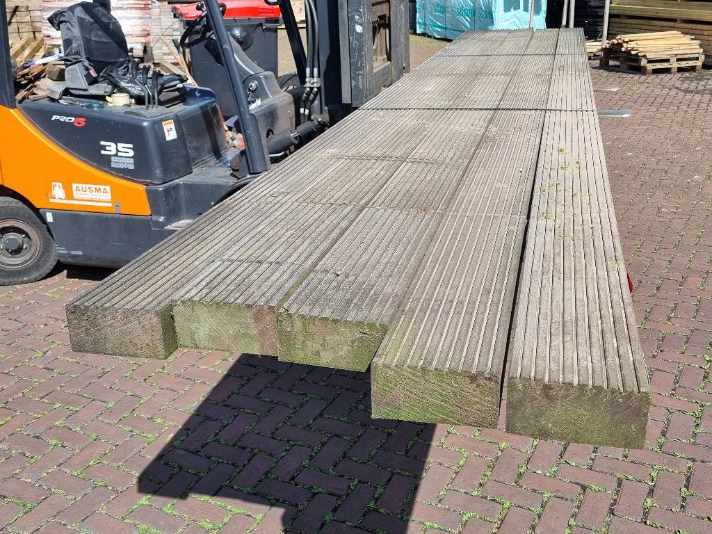Hardhouten ( vlonder ) balken / brugdekdelen - nr: HB25, Tuin en Terras, Ophalen, Nieuw, Hardhout, 250 cm of meer