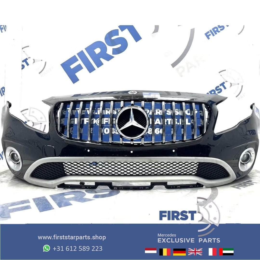 W156 BUMPER GLA COMPLEET X156 VOORBUMPER X156 ZWART WIT GRIJ, Gebruikt, -, Voor, Ophalen of Verzenden