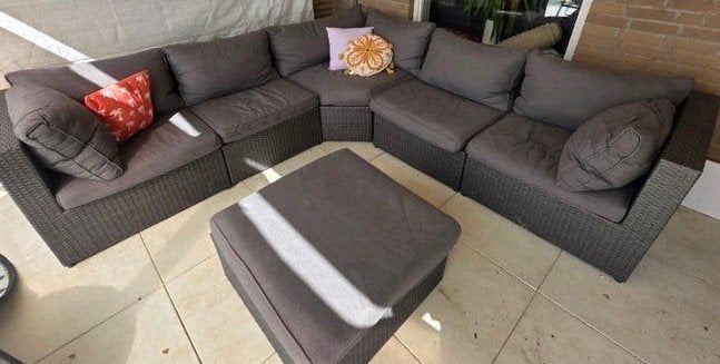 Le Sud loungeset grijs, Ophalen, Gebruikt, Bank, 6 zitplaatsen