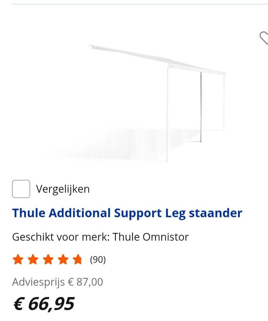 Thule Additional Support Leg staander voor Omnistor, Ophalen of Verzenden, Gebruikt