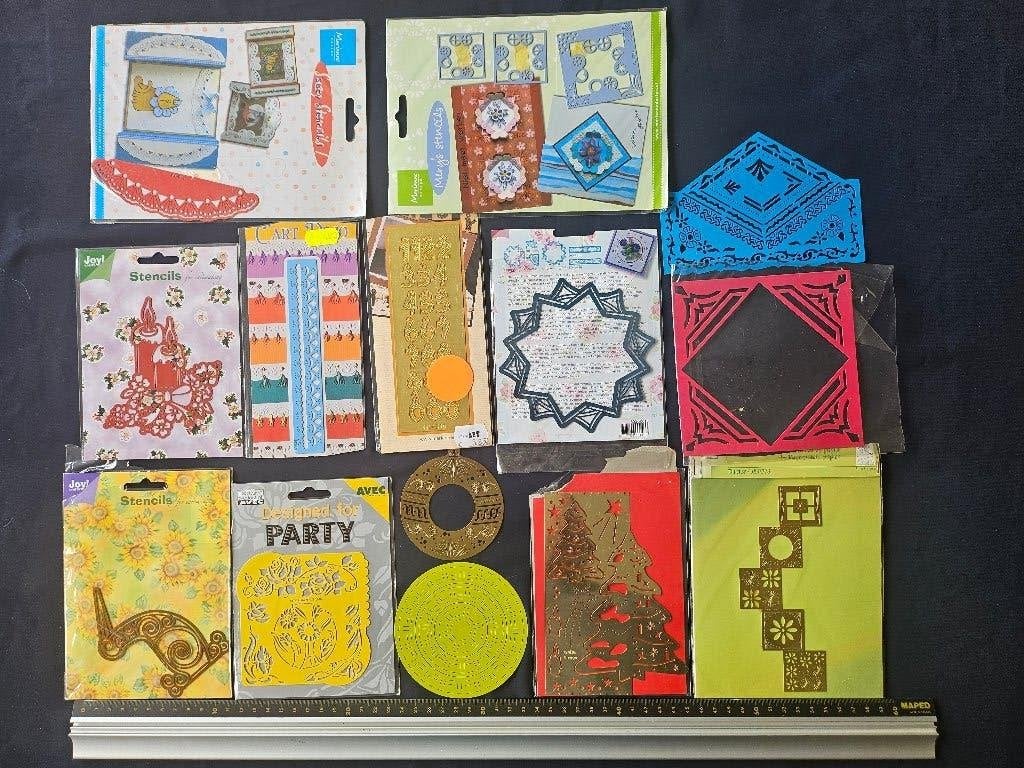 Embossing stencils set 487, Hobby en Vrije tijd, Ophalen of Verzenden, Zo goed als nieuw, Overige thema's, Pons of Mal