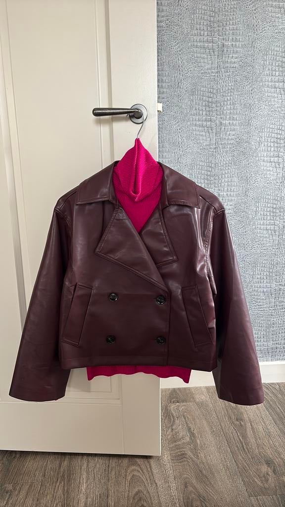 Ciminy bordeaux leren jasje, Ophalen of Verzenden, Nieuw, Maat 38/40 (M), Rood