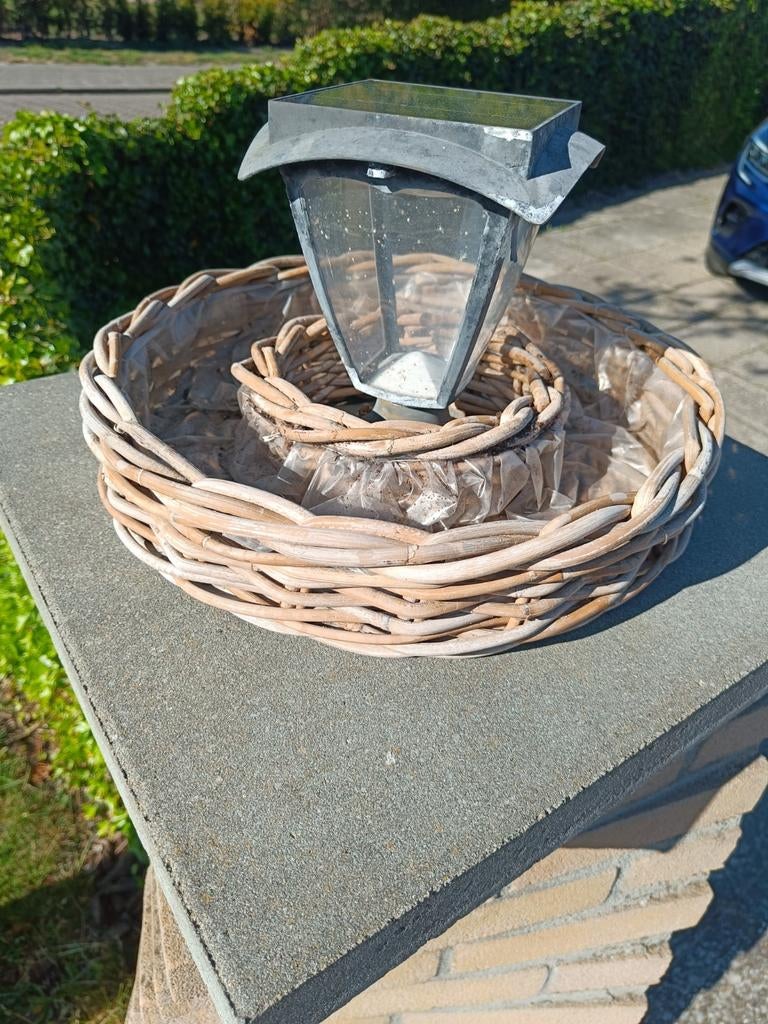 gezocht rieten ronde schaal, Tuin en Terras, Buitenverlichting, Zonne-energie, Minder dan 50 watt, Ophalen of Verzenden, Glas