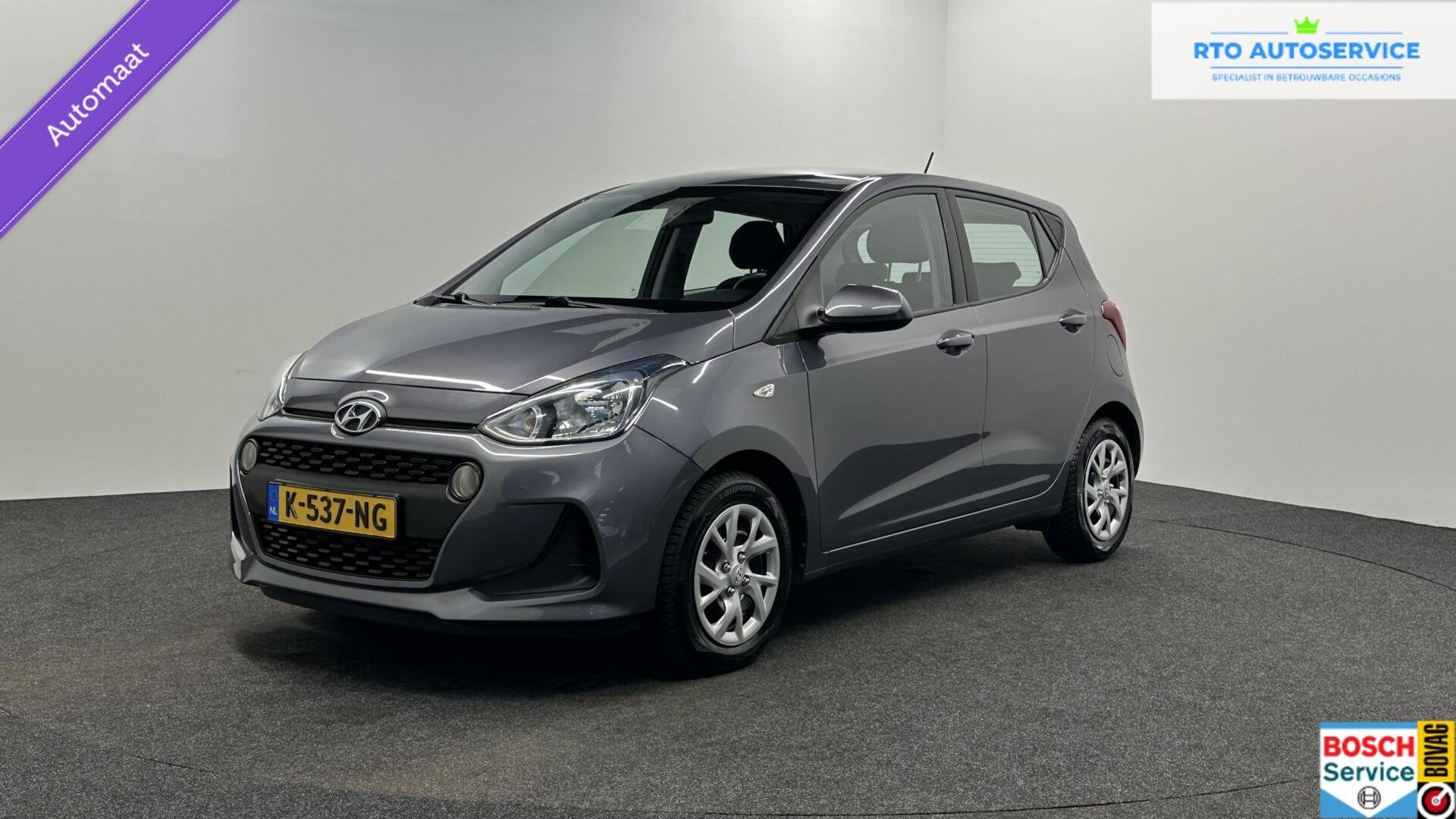 Hyundai i10 1.0i Comfort 5p. AIRCO CARPLAY 36000 KM., Stof, Gebruikt, Met garantie (alle), 927 kg