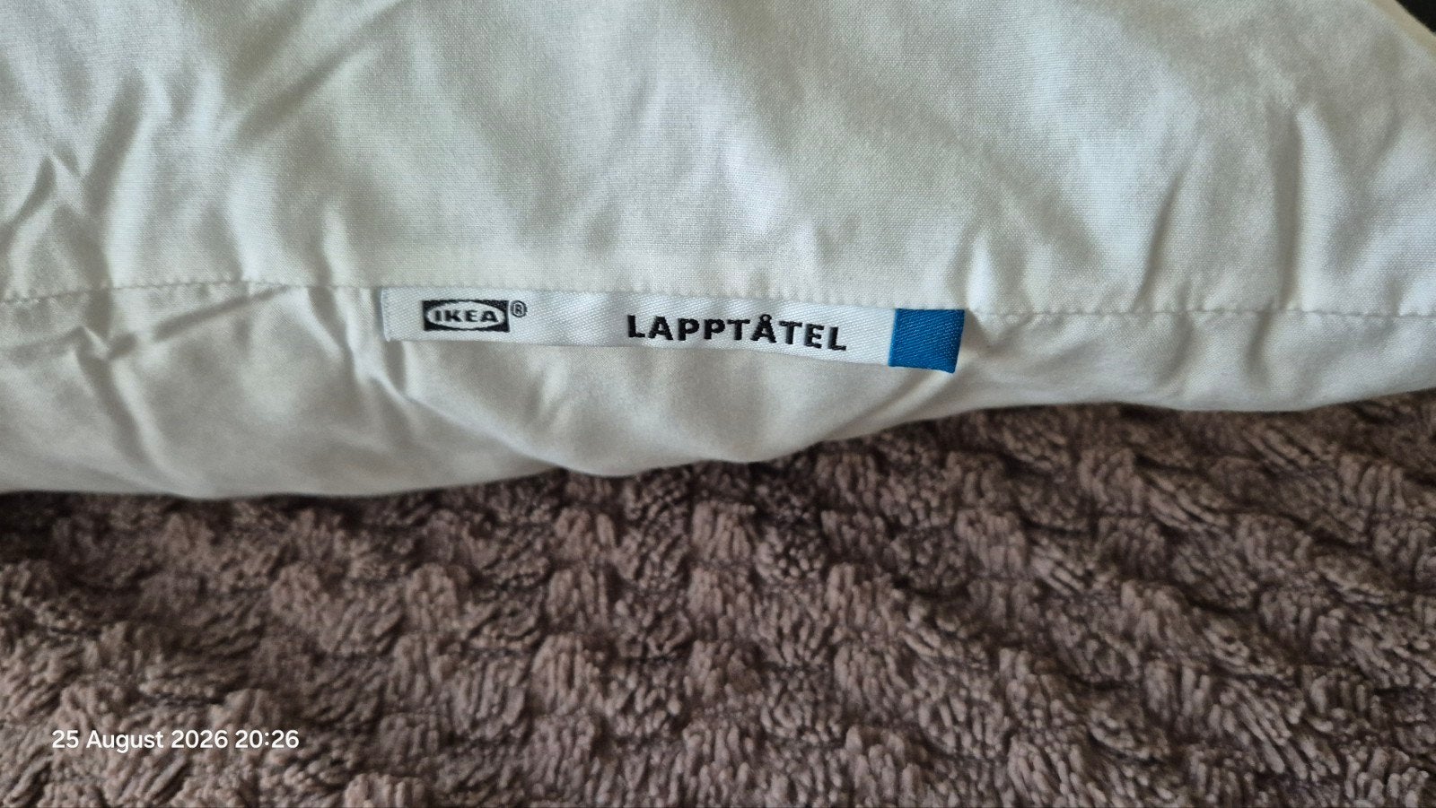 Ikea Kussen Lapptatel, Ophalen, Eenpersoons, Wit, Zo goed als nieuw