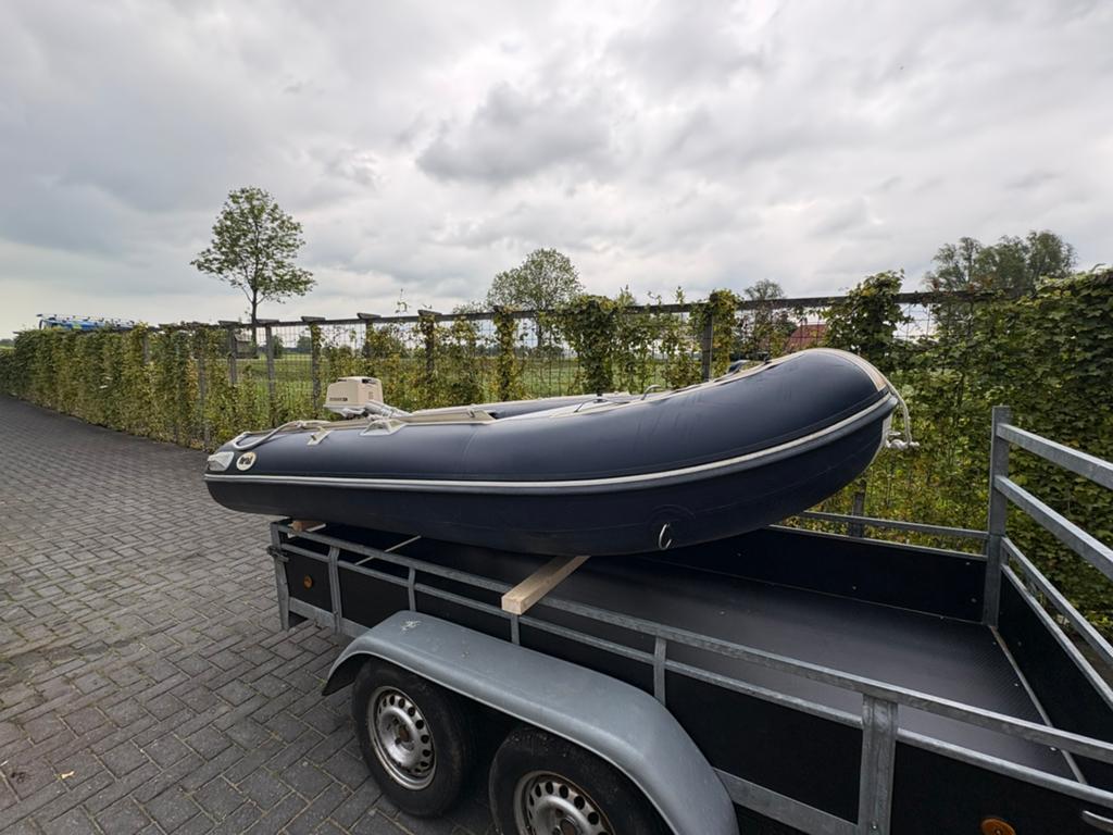 Vortex rubberboot 320 lang met 4 pk thomas buitenboordmotor, Watersport en Boten, Ophalen, Gebruikt, Overige typen, Motorboot