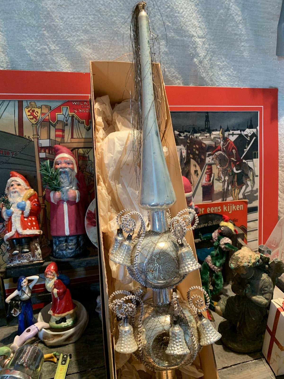 Zeer zeldzame grote deuk piek met klokken, Diversen, Kerst, T, Ophalen of Verzenden, Zo goed als nieuw, N