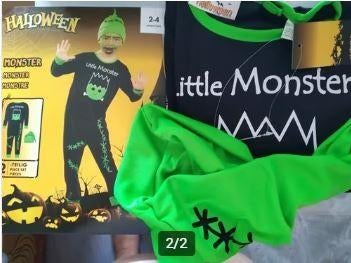 Lieve Monster outfit + muts mt 86 / 104, Kinderen en Baby's, Carnavalskleding en Verkleedspullen, Nieuw, Jongen of Meisje, 104 of kleiner