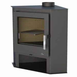 Nieuwe, vrijstaande houtkachel Bronpi 9kW hoekmodel, Ophalen of Verzenden, Vrijstaand, Hout, Nieuw
