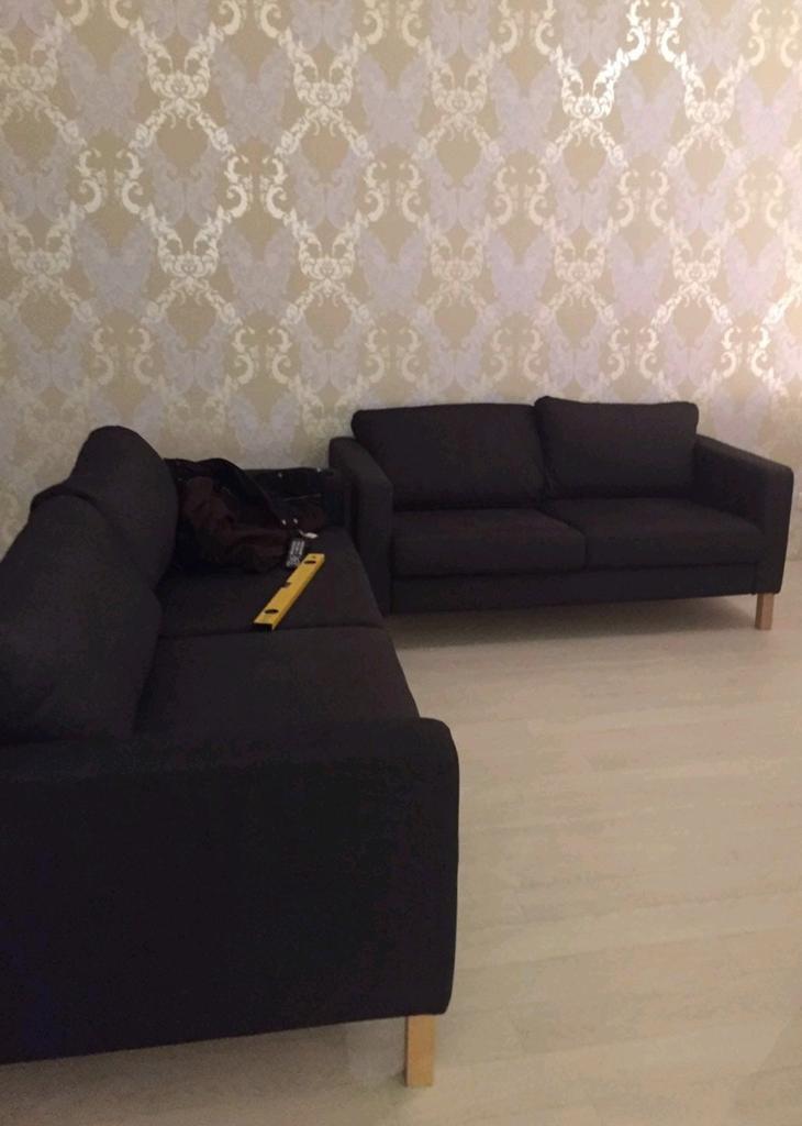 IKEA Bankstel: 3-zits, 2-zits en aparte loungebank, Ophalen, Gebruikt, Rechte bank, Stof