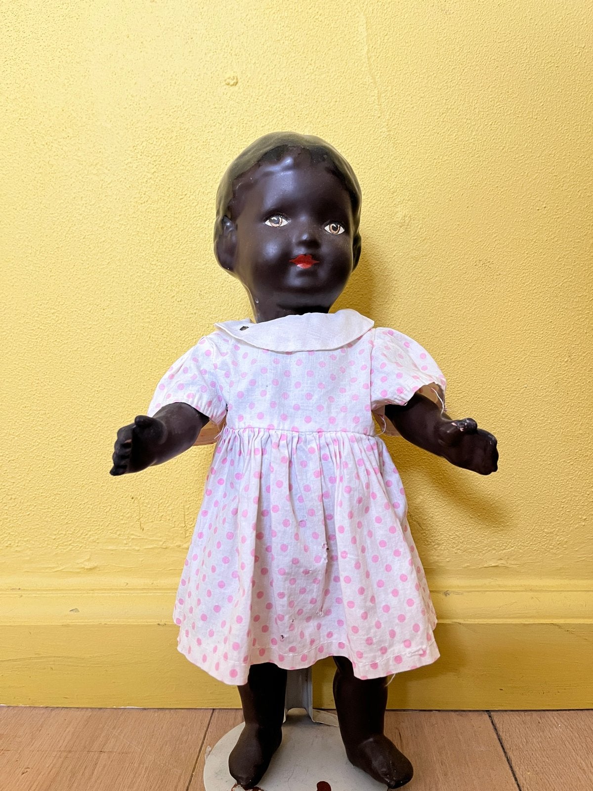 Vintage Wildebras popje, donker pop papier mache zeldzaam, Kinderen en Baby's, Speelgoed | Poppen, Ophalen of Verzenden, Gebruikt