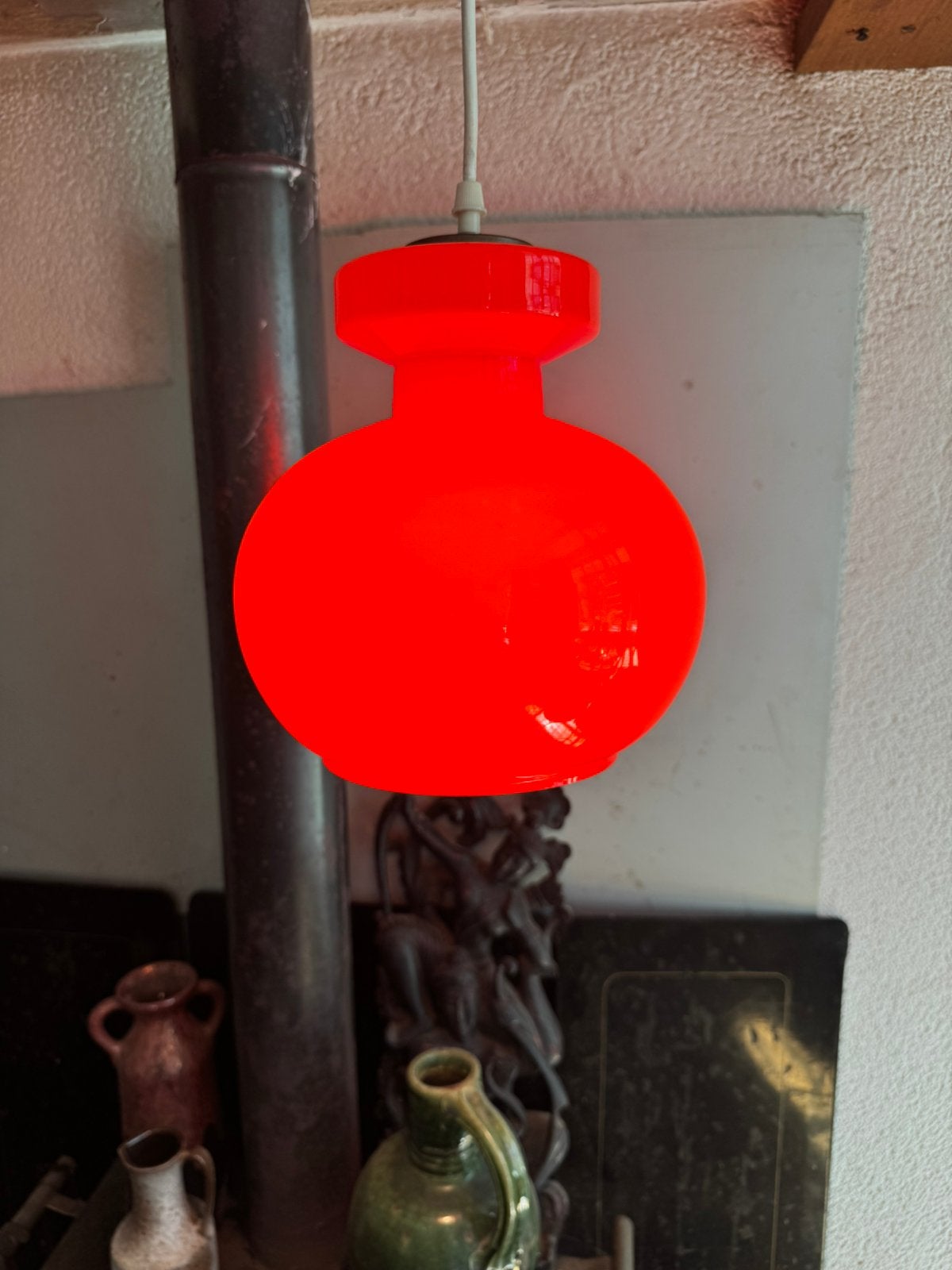 Peill&Putzler,Hanglamp,sixties,zeventies,POP,vintage, Gebruikt, Sixties,zeventies, POP, Space Age,Mid-Century, Glas, E27 (groot)