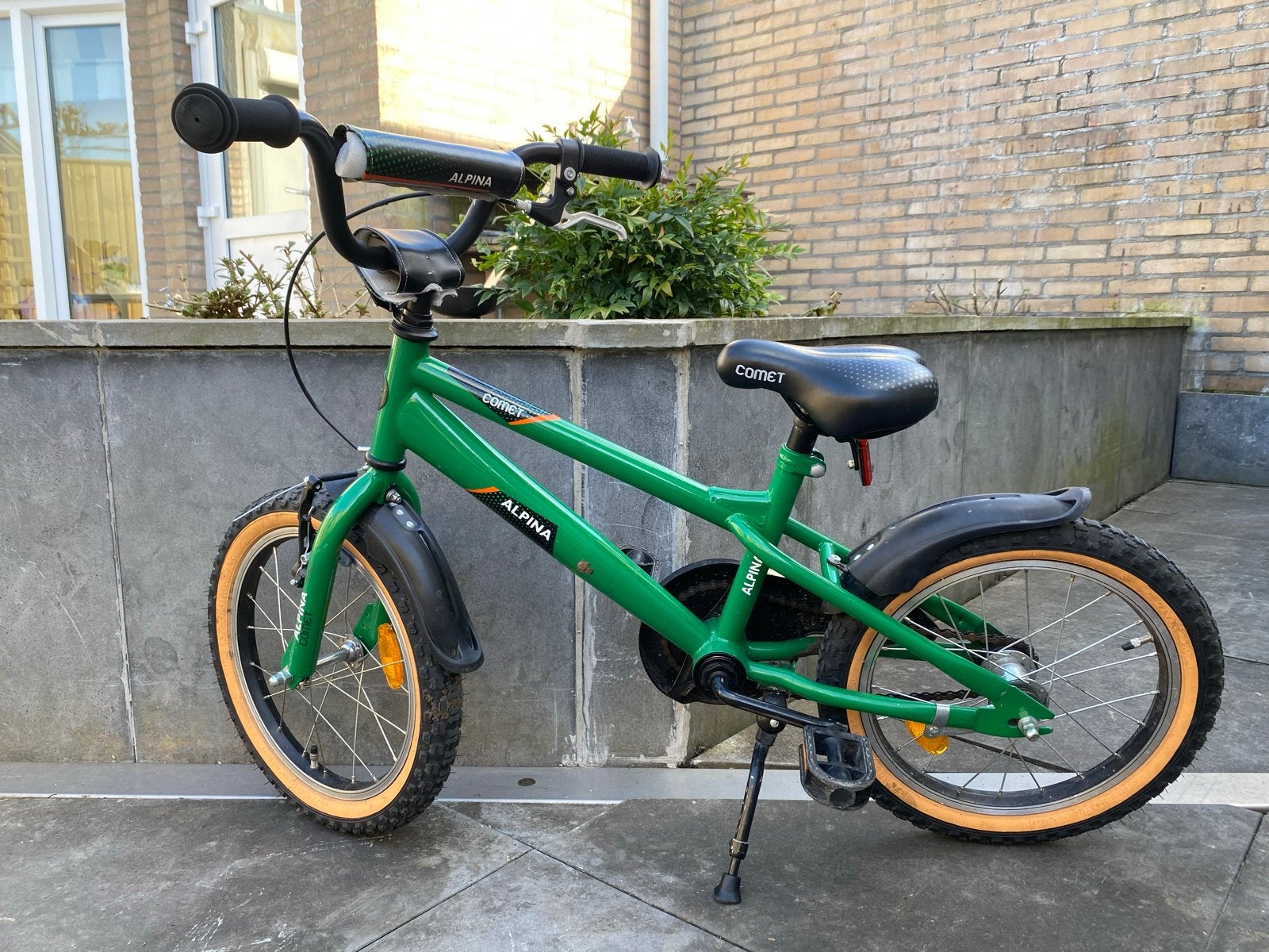 Alpina Comet Kinderfiets - Groen - 16 inch, Ophalen, Gebruikt, Terugtraprem, 16 tot 20 inch