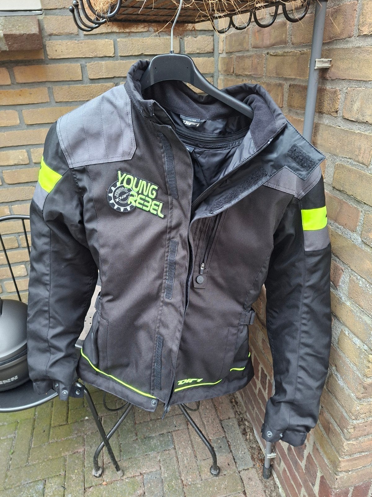 Motorjas all-weather maat 158/164 - DIFI Young Rebel, Motoren, Jas | textiel, Kinderen, Ophalen of Verzenden, Young Rebel