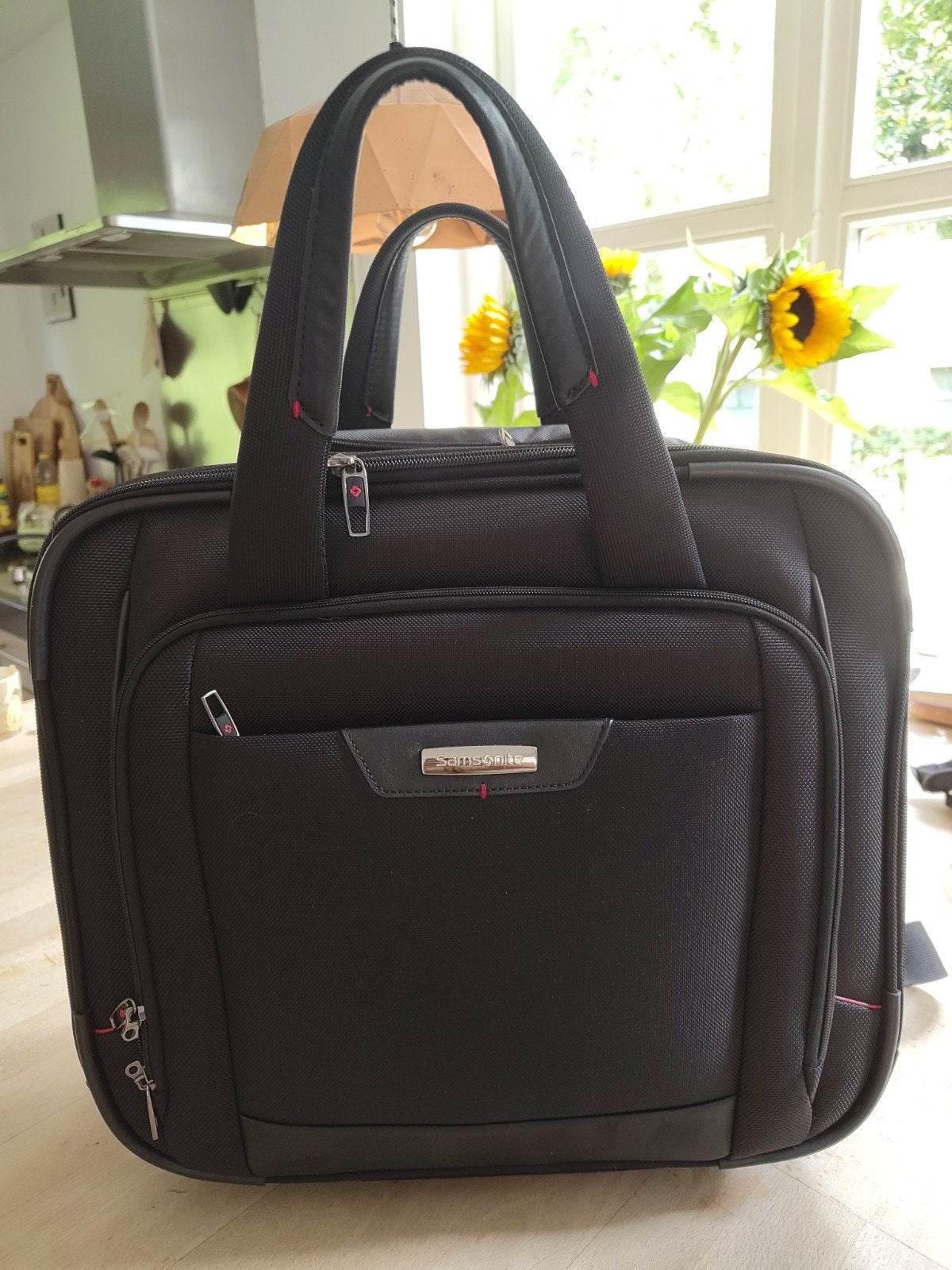 Samsonite laptoptas/trolley 42x37x15 cm met slot, 30 cm of meer, Zwart, Ophalen of Verzenden, Zo goed als nieuw
