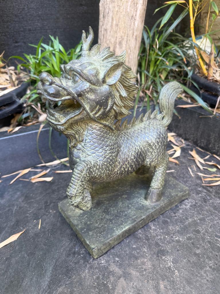 Chinees beeld Qilin Chi lin Kylin Chinese geluk, Ophalen of Verzenden, Zo goed als nieuw, Religie