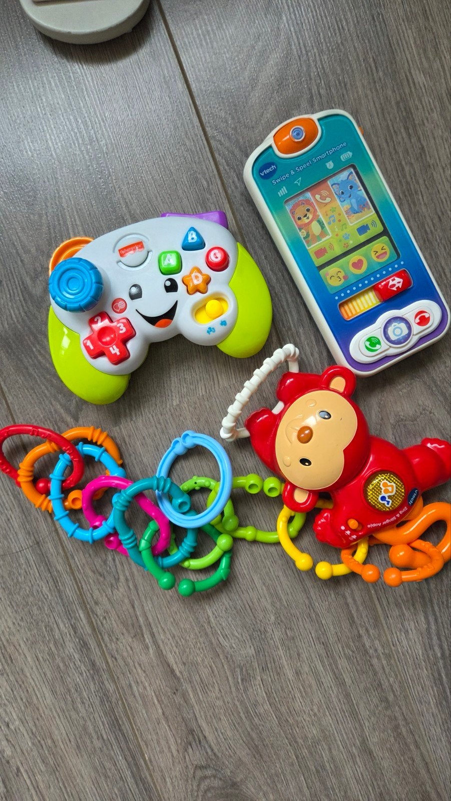 VTech smartphone, Fisher-Price controller, Kinderen en Baby's, Ophalen, Gebruikt, Overige typen, Met licht