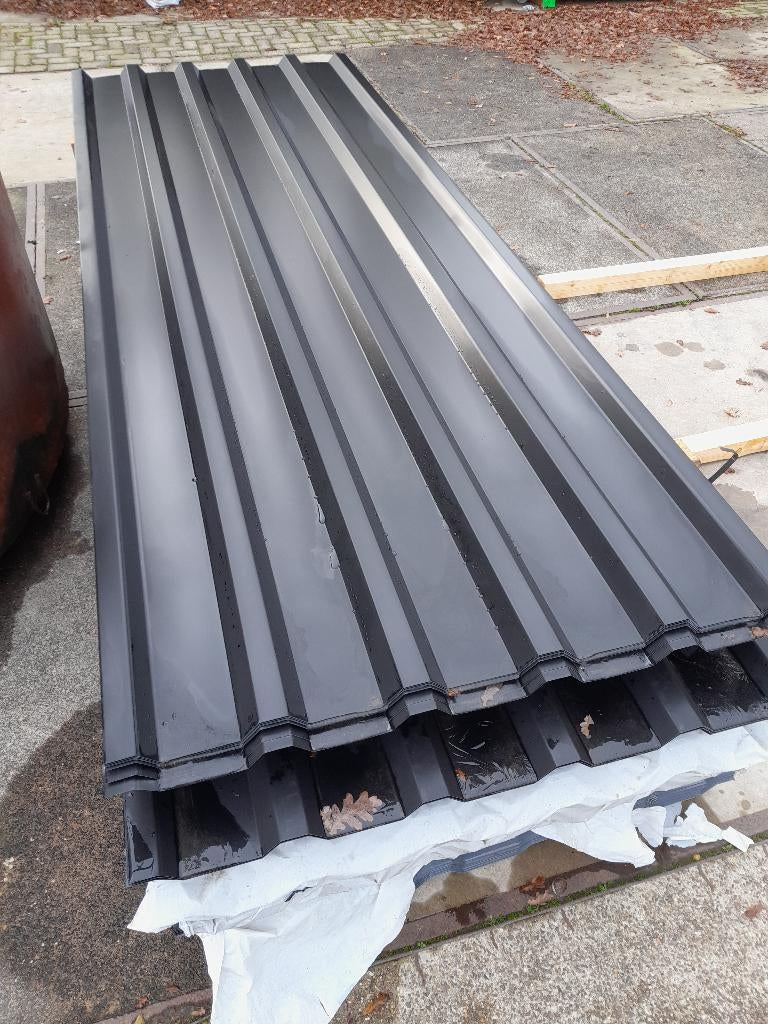 zwarte dakplaten, 380 stuks van 1,035 x 4 meter lang!, Overige materialen, 20 tot 50 mm, Nieuw, Ophalen of Verzenden