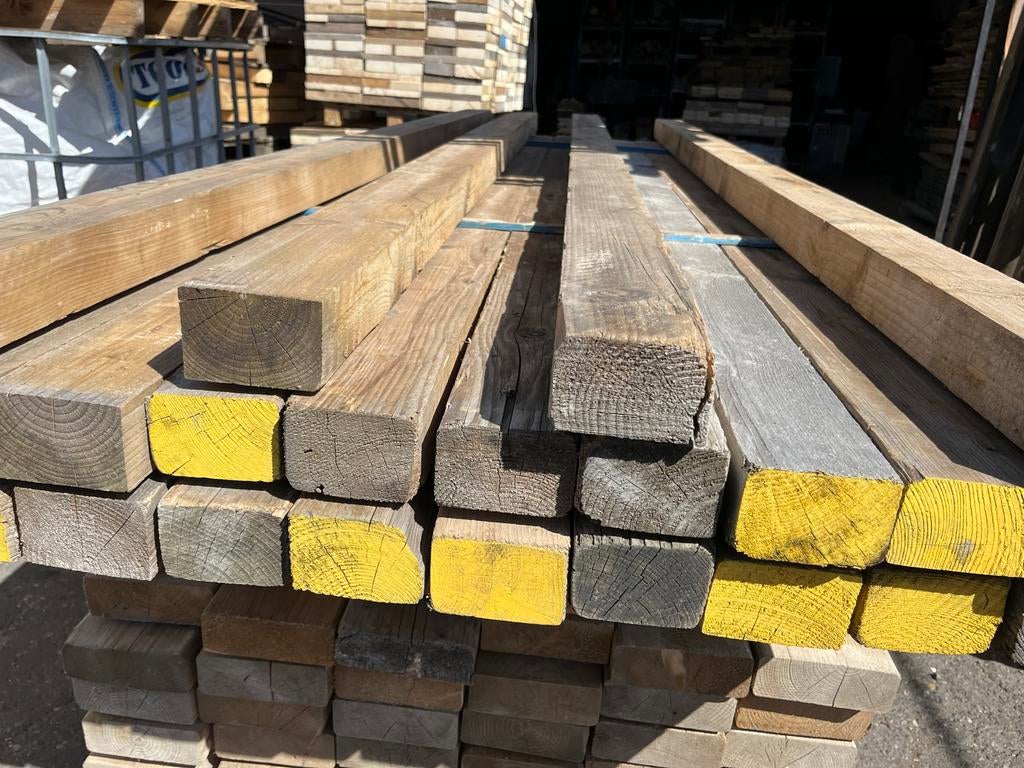 Vuren balken 270x10x10 - 22 stuks, Tuin en Terras, Ophalen of Verzenden, Gebruikt, 250 cm of meer, Balken