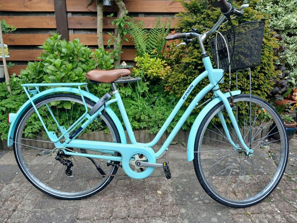 Mooie damesfiets  BTWIN 28inch mintgroen, Fietsen en Brommers, Fietsen | Dames | Damesfietsen, Velgrem, Versnellingen, 56 cm of meer