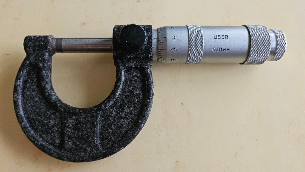 Micrometer 0-25 mm * 0,01 mm, Ophalen of Verzenden, Zo goed als nieuw, Afstand