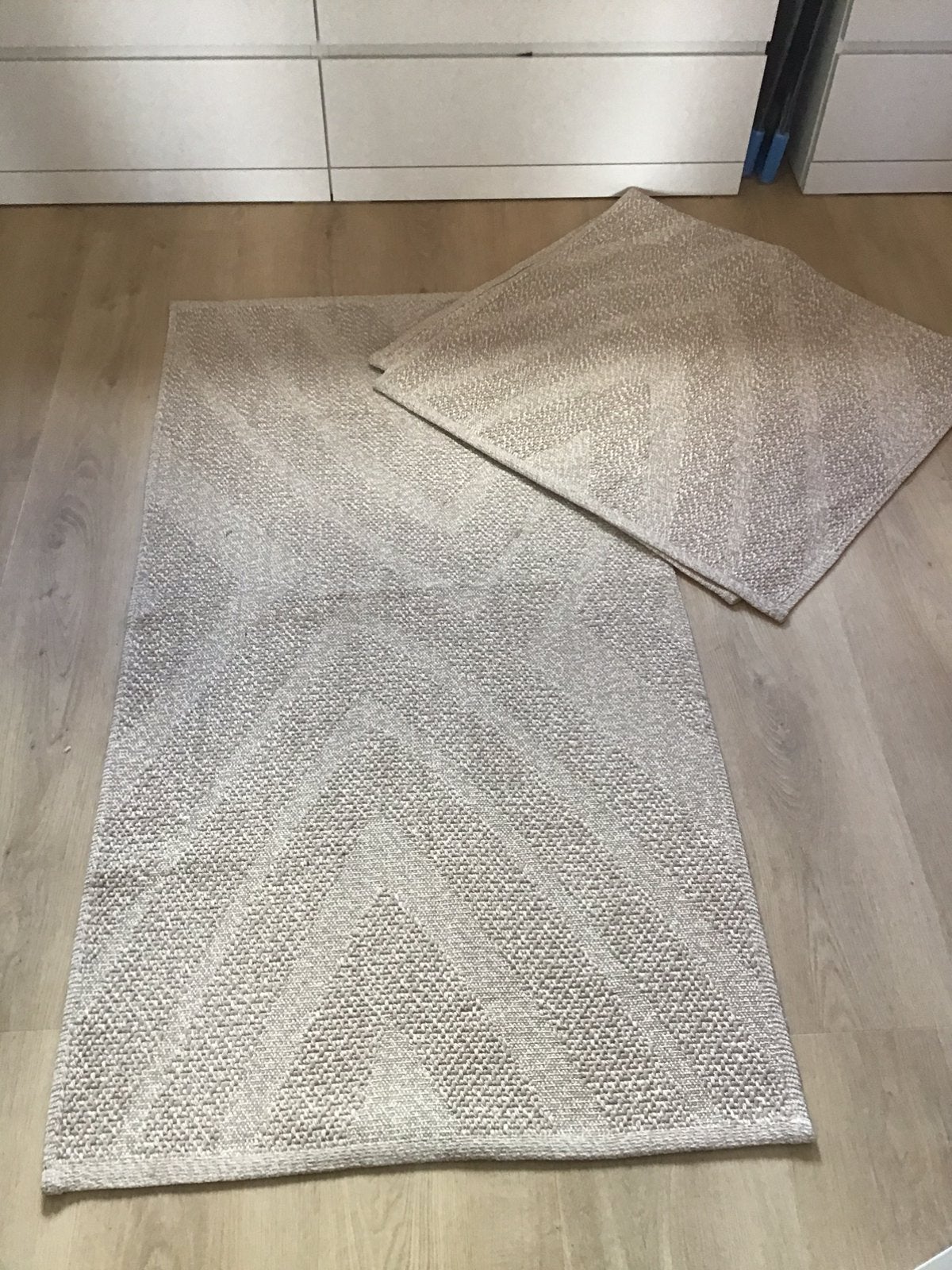 IKEA fullmakt vloerkleed - set van 2, Gebruikt, 100 tot 150 cm, Beige, Rechthoekig